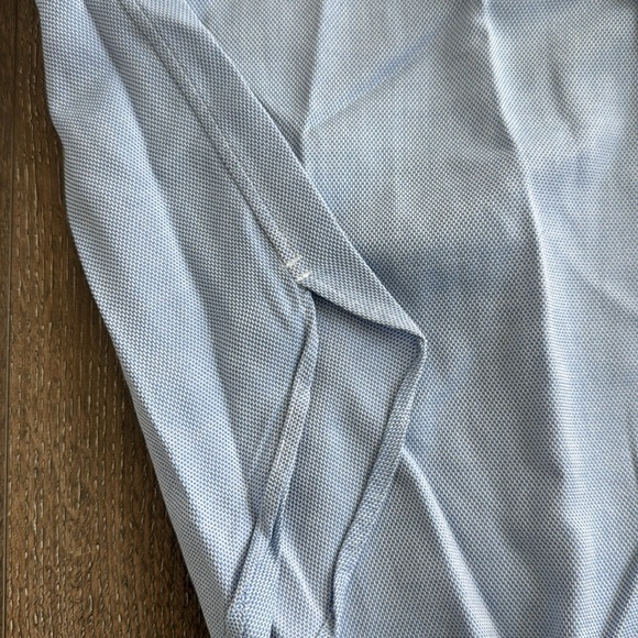 John W Nordstrom button up shirt.  Men’s size 15.5-34.  Blue print. - Picture 6 of 7